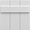 Ekena Millwork 12"W x 12"H True Fit PVC Joined Board-n-Batten Shutters Sample, Unfinished SAMPLE-TFPBBUN - alternate 1